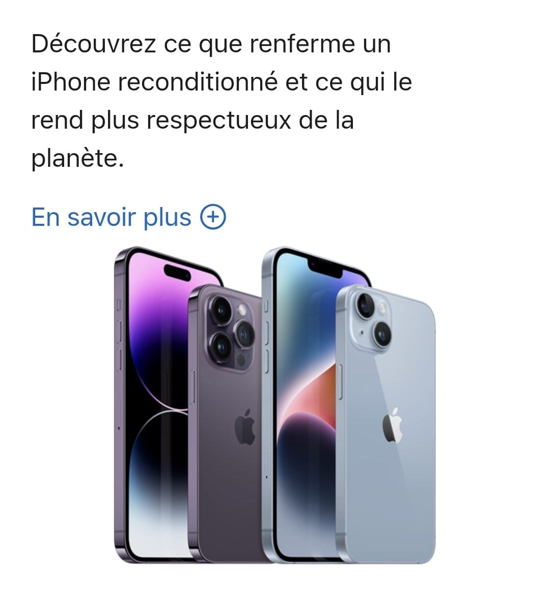 image Bannière collection iphone reconditionné iphonere.com